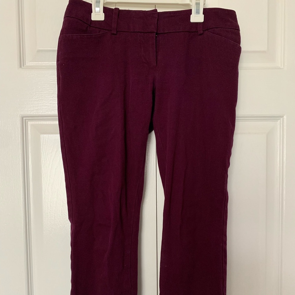 Plum/wine colored work pants